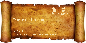 Megyes Eutim névjegykártya